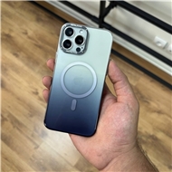 قاب کریستالی متال رینگ مشکی به همراه مگ سیف مناسب برای Apple Iphone 13 Pro Max