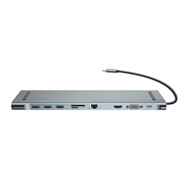 استند و رم ریدر و هاب 10 پورت بیسوس Baseus Enjoyment 10 in 1 Docking Station Stand CATSX-F0G