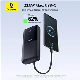 پاوربانک 22.5 وات 20000 با کابل متصل بیسوس Baseus Enerfill Power Bank PPJP312