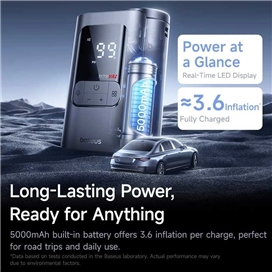 پمپ باد 110 وات سیمی بیسوس Baseus GoTrip VA1 Super Mini Kompresor 22-Cylinder C0119700