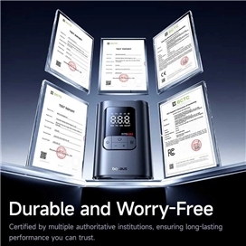 پمپ باد 110 وات سیمی بیسوس Baseus GoTrip VA1 Super Mini Kompresor 22-Cylinder C0119700