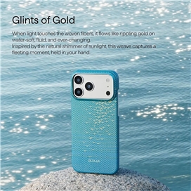 قاب آیفون 17 پرو مکس برند پی تاکا مدل PITAKA Ultra Slim Lucid Blue مناسب برای Apple iPhone 17 Pro Max