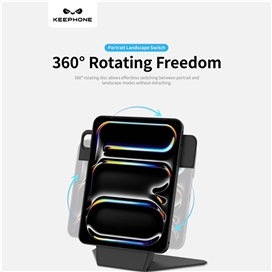 قاب آیپد برند کی فون مدل Keephone Bellen 5Viewing Modes Anti-scratch Eco-Leather مناسب برای pro11 (2018/2020/2022) Air11 (2024-2025)10.9 Air 4/5