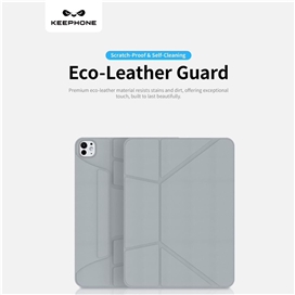قاب آیپد برند کی فون مدل Keephone Bellen 5Viewing Modes Anti-scratch Eco-Leather مناسب برای pro11 (2018/2020/2022) Air11 (2024-2025)10.9 Air 4/5