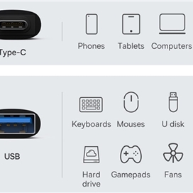 مبدل او تی جی تایپ سی به یو اس بی بیسوس Baseus Ingenuity Mini OTG Adaptor Type C to USB-A 3.1 ZJJQ000001