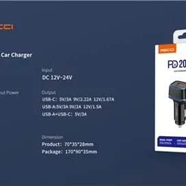 شارژر فندکی PD فست رسی Recci RQ02 Car Charger