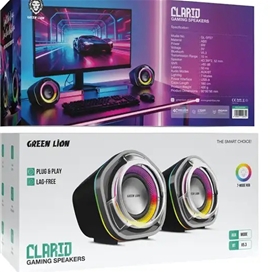 اسپیکر گیمینگ گرین لاین Green Lion Clario Gaming Speakers GNCLGAMSPBK