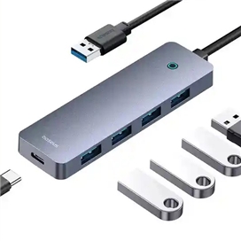 هاب 4 پورت یو اس بی بیسوس Baseus UltraJoy 4 port BS-OH080 B0005280B811-00
