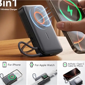 پاوربانک 10000 مگنتی 22.5 وات جویروم Joyroom JR-PBM02 3in1 magnetic mobile power bank