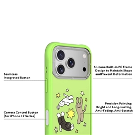 قاب برند Youngkit یانگ کیت مدل Cat Diary Series سبز مناسب برای Apple iPhone 17 Pro Max