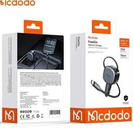 شارژر فندکی 75 وات با کابل جمع شونده مک دودو Mcdodo FreeGo Car Charger CC-1560