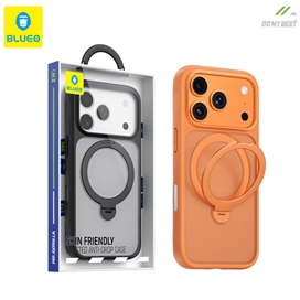قاب برند بلوئو مدل Blueo Skin Friendly Frosted Anti-drop Case Ring Stand 360° مناسب برای Apple iPhone 17 Pro