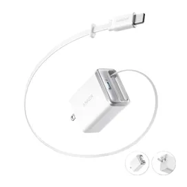 اداپتور 35 وات انکر مدل Anker Nano Charger (35W, Built-In Retractable USB-C Cable) A2658