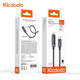 کابل شارژ تایپ سی به لایتینینگ 36W مک دودو Mcdodo Cab Vision 36W 1.2m CA-8880