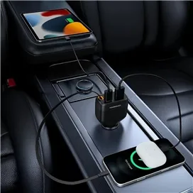 شارژر فندکی 81وات پاورولوژی Powerology Cyber Car Charger PCCSR027BK