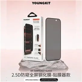 گلس ، محافظ صفحه Youngkit Privacy Glass یانگ کیت آیفون مناسب برای Apple iPhone 16 Pro Max