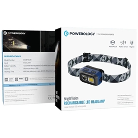 چراغ قوه پیشانی هدلایت پاورولوژی Powerology PWZF6578BK