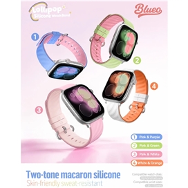 بند اپل واچ برند بلو مدل Blueo Lollipop Dorri Silicone Watch Band مناسب برای سایز 44-45-46-49 mm