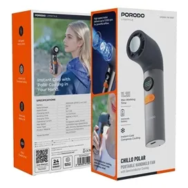 پنکه دستی برند پرودو مدل Porodo Chillo Polar Portable Handheld Fan