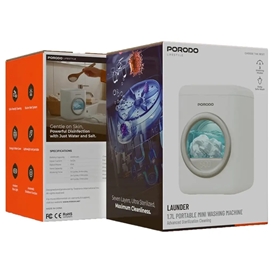مینی واش شارژی پرودو Porodo Lifestyle Launder PDLFSTBPM9WH ظرفیت 1.7 لیتری