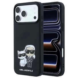 قاب کارل لاگرفلد Karl Lagerfel Smooth MagSafe PU Karl & Choupette Bodies Sketch مناسب برای Apple iPhone 18 Pro Max