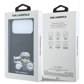 قاب کارل لاگرفلد Karl Lagerfel Smooth MagSafe PU Karl & Choupette Bodies Sketch مناسب برای Apple iPhone 18 Pro Max