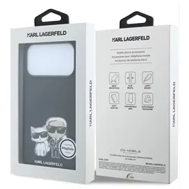 قاب کارل لاگرفلد Karl Lagerfel Smooth MagSafe PU Karl & Choupette Bodies Sketch مناسب برای Apple iPhone 18 Pro Max
