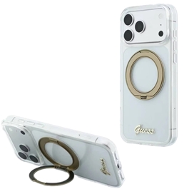 قا برند گس مدل Guess MagSafe IML Hard with Ring Stand & Script Metal Logo مناسب برای Apple iPhone 18 Pro Max