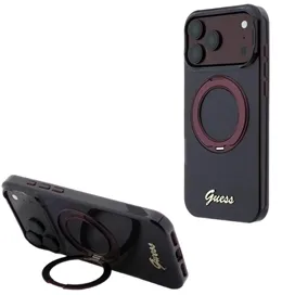قا برند گس مدل Guess MagSafe IML Hard with Ring Stand & Script Metal Logo مناسب برای Apple iPhone 18 Pro Max