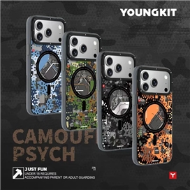 قاب برند Youngkit یانگ کیت ارتشی مدل Camouf Psych مناسب برای Apple iPhone 18 Pro Max