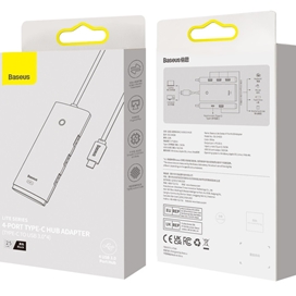 هاب 4 پورت تایپ سی Baseus Lite Series 4-Port WKQX030301