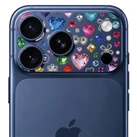 محافظ دور لنز طرح Gem برند بلو مدل Blueo Invisible Shock-Resistant Lens Protection مناسب برای Apple iPhone 17 Pro Max