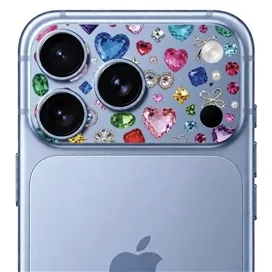 محافظ دور لنز طرح Gem برند بلو مدل Blueo Invisible Shock-Resistant Lens Protection مناسب برای Apple iPhone 17 Pro Max