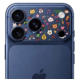 محافظ دور لنز طرح Colorful برند بلو مدل Blueo Invisible Shock-Resistant Lens Protection مناسب برای Apple iPhone 17 Pro Max