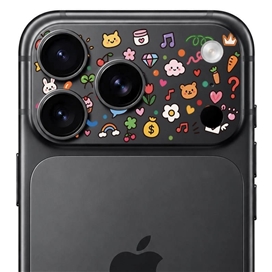محافظ دور لنز طرح Colorful برند بلو مدل Blueo Invisible Shock-Resistant Lens Protection مناسب برای Apple iPhone 17 Pro Max