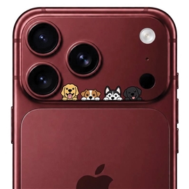 محافظ دور لنز طرح سگ ها برند بلو مدل Blueo Invisible Shock-Resistant Lens Protection مناسب برای Apple iPhone 18 Pro