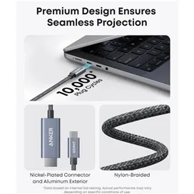 کابل تصویر Type-C به HDMI انکر A87E0H12