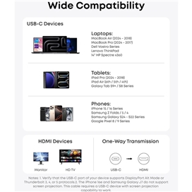 کابل تصویر Type-C به HDMI انکر A87E0H12