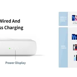 پاور بانک و شارژر وایرلس مگ سیف دار 10000 میلی آمپر رسی RECCI MAGNETIC CHARGHING GALAXY RPB-P22