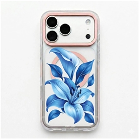 قاب لیلیوم آبی Blue Lilium با مگ سیف برند بلو Blueo آیفون مناسب برای Apple iPhone 17 Pro Max