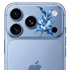 محافظ دور لنز طرح لیلیوم آبی Blue Lilium بلو Blueo Invisible Shock-Resistant Lens Protection مناسب برای Apple iPhone 18 Pro Max