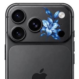 محافظ دور لنز طرح لیلیوم آبی Blue Lilium بلو Blueo Invisible Shock-Resistant Lens Protection مناسب برای Apple iPhone 18 Pro