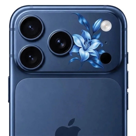 محافظ دور لنز طرح لیلیوم آبی Blue Lilium بلو Blueo Invisible Shock-Resistant Lens Protection مناسب برای Apple iPhone 17 Pro Max