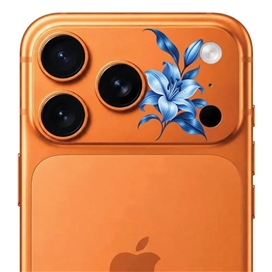 محافظ دور لنز طرح لیلیوم آبی Blue Lilium بلو Blueo Invisible Shock-Resistant Lens Protection مناسب برای Apple iPhone 17 Pro Max