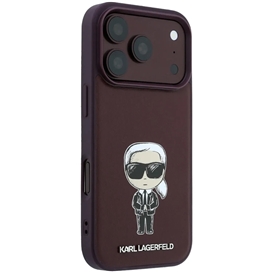 قاب برند کارل لاگرفلد مدل Karl Lagerfel Smooth PU Ikonik Sketch Hard Cover مناسب برای Apple iPhone 18 Pro