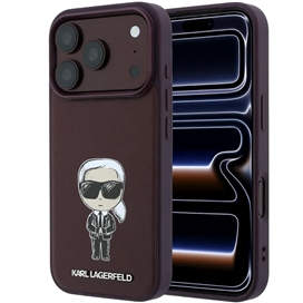 قاب برند کارل لاگرفلد مدل Karl Lagerfel Smooth PU Ikonik Sketch Hard Cover مناسب برای Apple iPhone 17 Pro