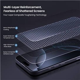 محافظ صفحه نمایش گلس برند نیلکین Nillkin مدل H Plus Pro مناسب Apple iPhone 17 Pro Max بهمراه ابزار نصب