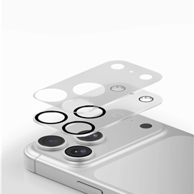 محافظ لنز و پلاتو دوربین آیفون 18 پرو مکس یونیک مدل Optix ClearShield FrameGuard مناسب برای Apple iPhone 18 Pro Max