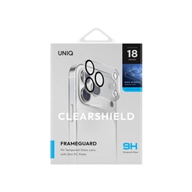 محافظ لنز و پلاتو دوربین آیفون 18 پرو مکس یونیک مدل Optix ClearShield FrameGuard مناسب برای Apple iPhone 18 Pro Max