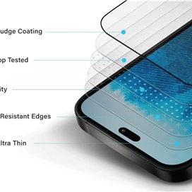 محافظ صفحه نمایش آیفون 18 پرو مکس برند یونیک مدل UNIQ Optix Covex Clear مناسب برای Apple iPhone 18 Pro Max